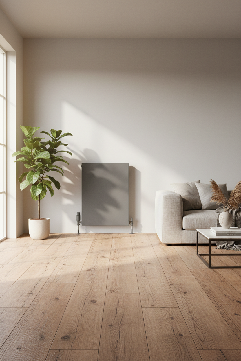 Anthracite radiator without sculpture