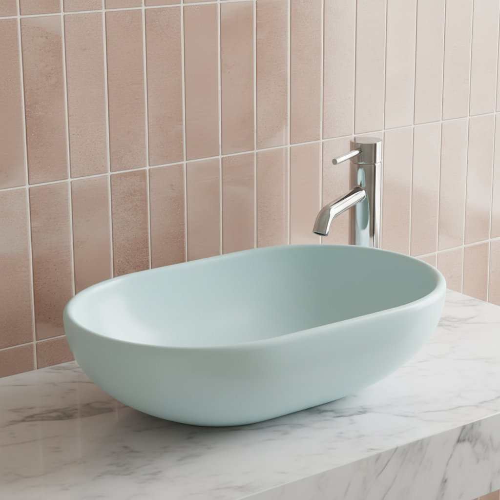 Aqua Blue Basin Sandy Tiles