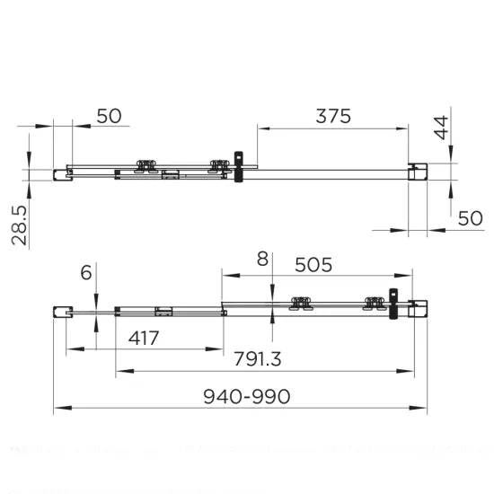 Aquadart Onisa 8 1000mm Sliding Door