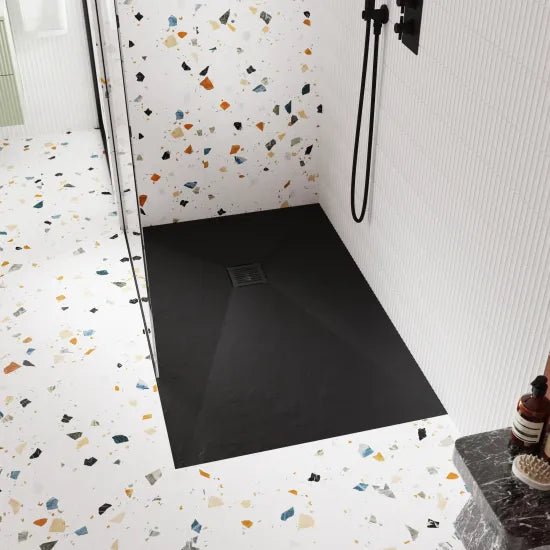 Aquadart Square Shower Waste With Black Top