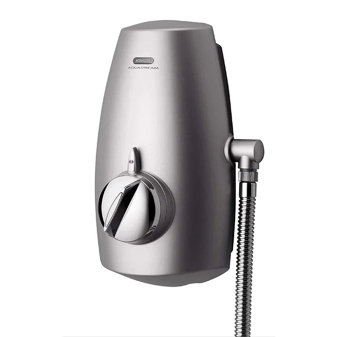Aqualisa Aquastream Power Shower with Adjustable Head - Satin Chrome