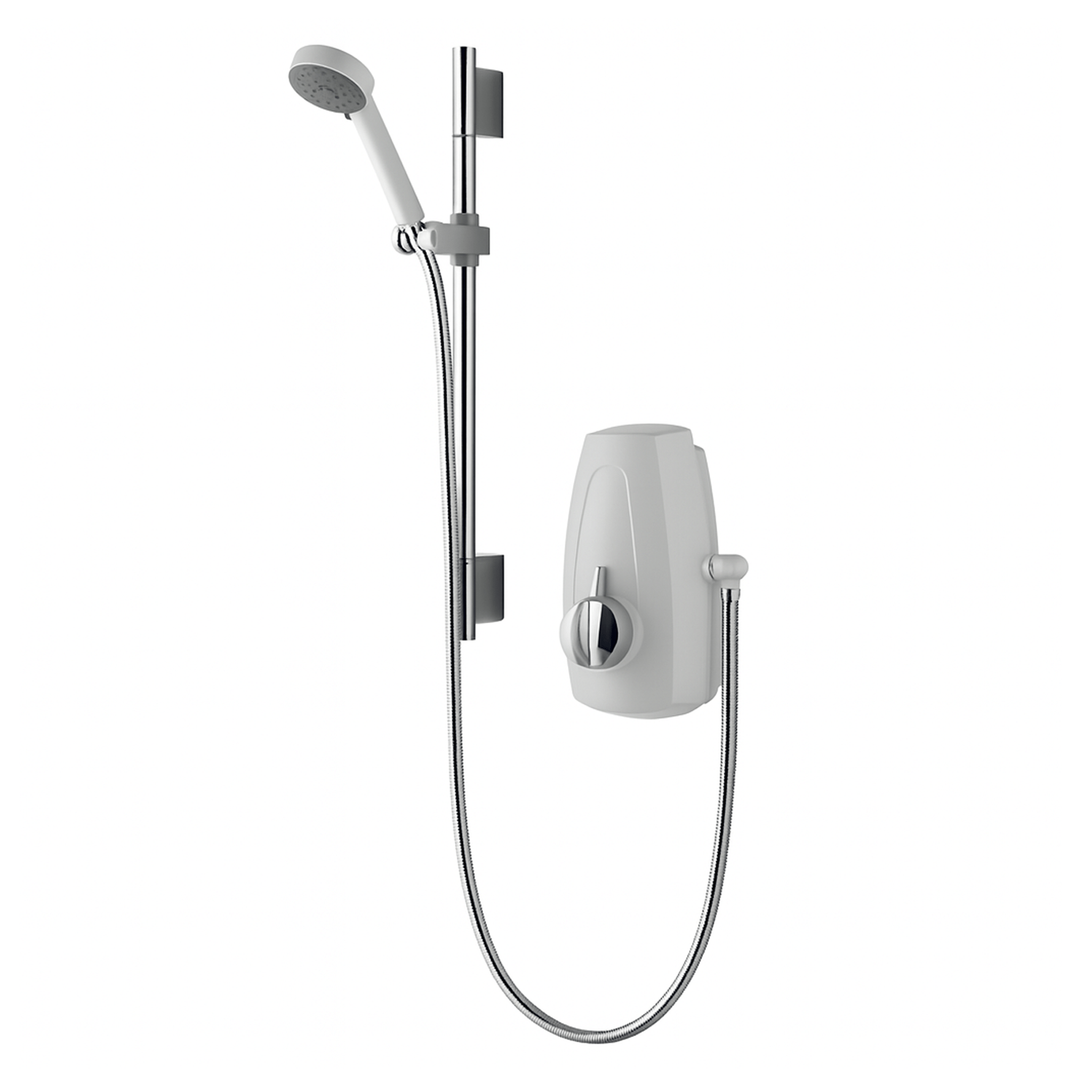 Aqualisa Aquastream Power Shower with Adjustable Head - White
