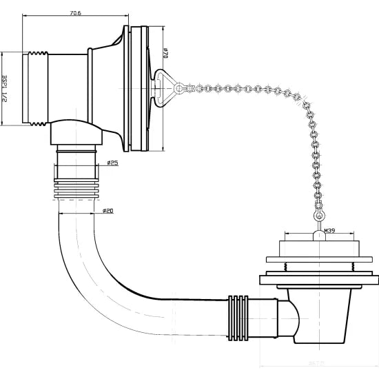 Arley Bath Waste Chrome