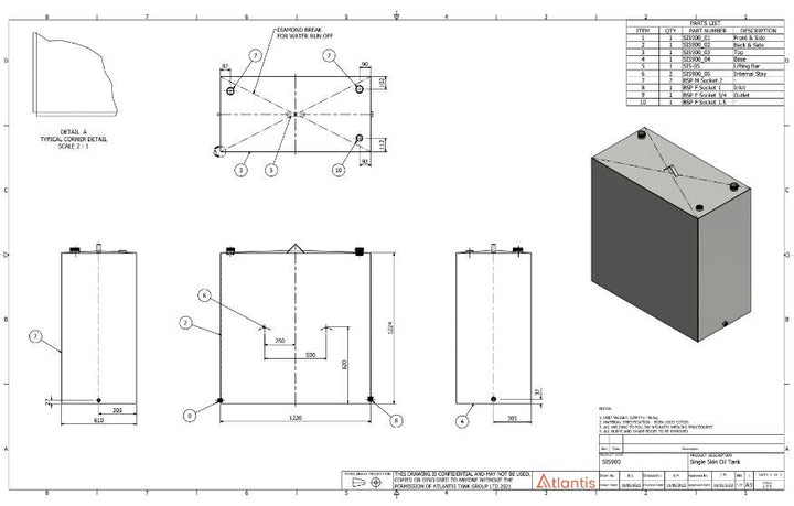 Atlantis Single Skin Steel Oil Tanks