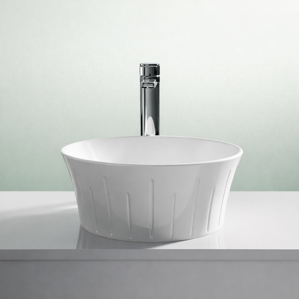 Nuie - Round Counter Top Basin - White