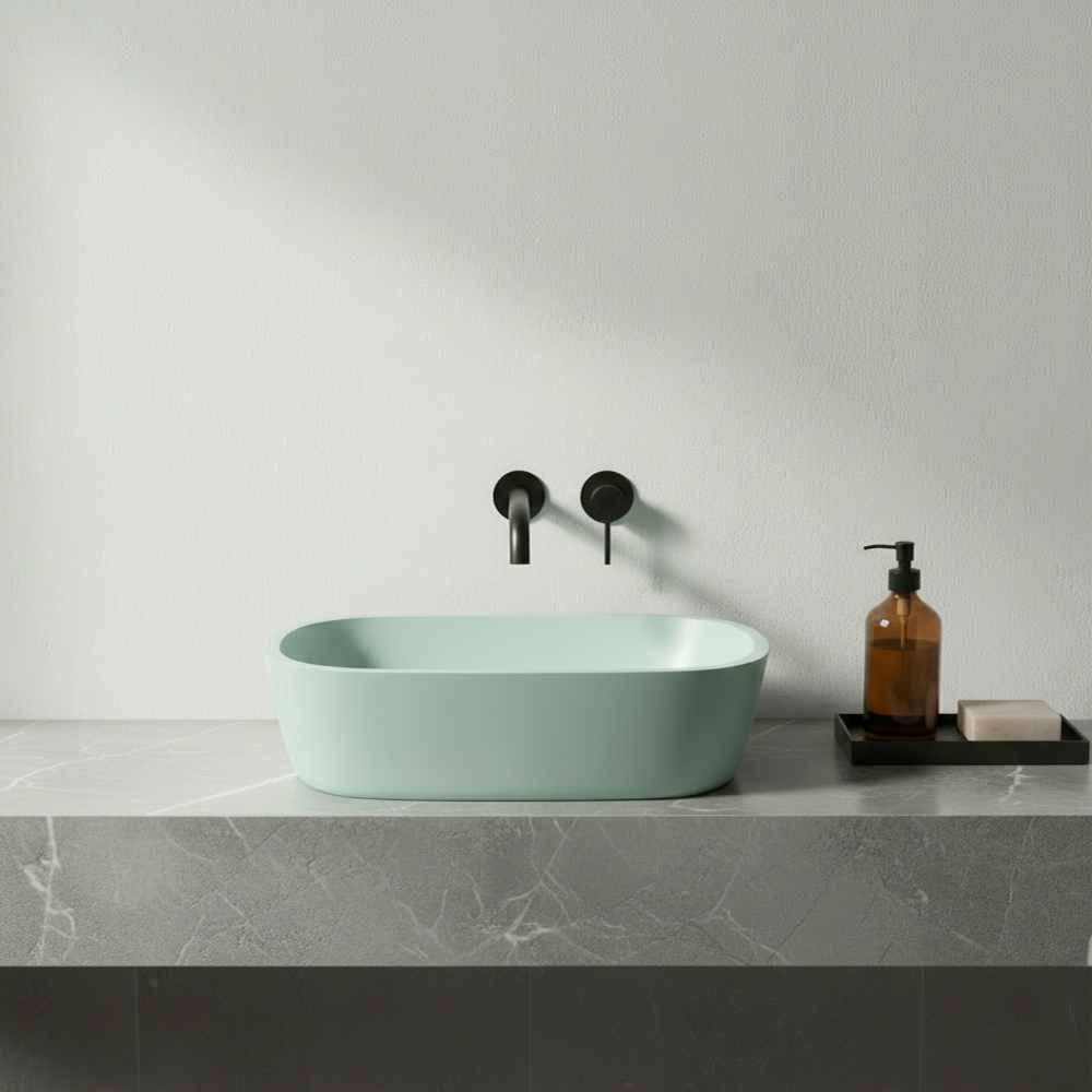 BC Designs - Vive 530mm Oval Basin - Minty Green