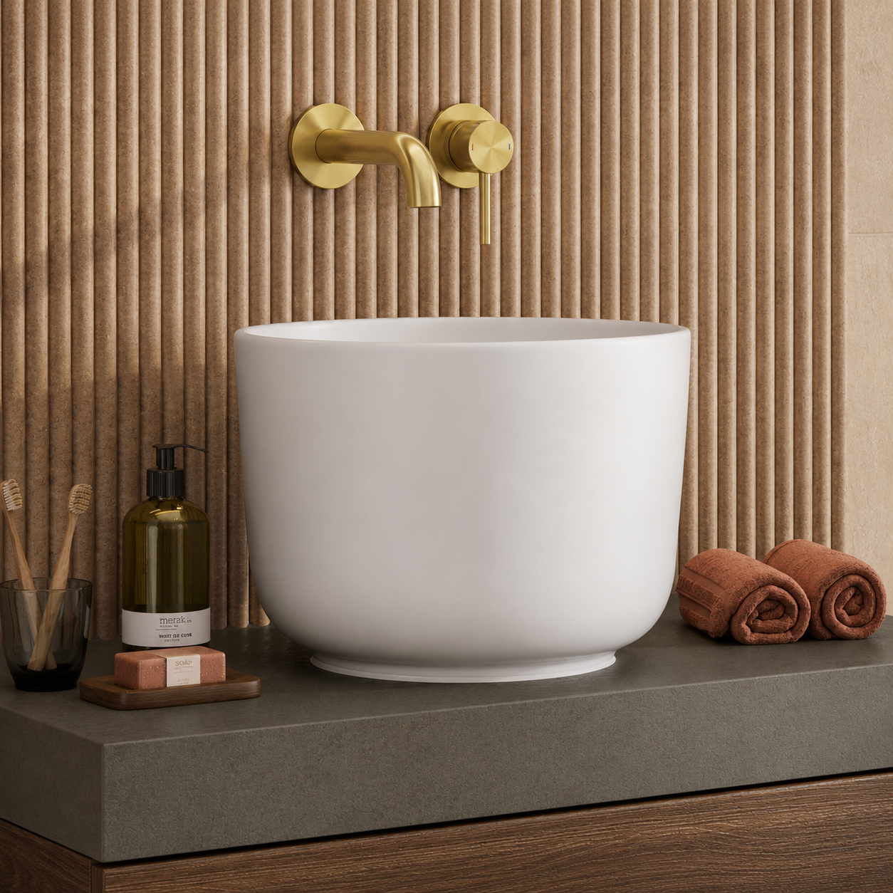 Hib - Liana Tall Ceramic Vessel Basin