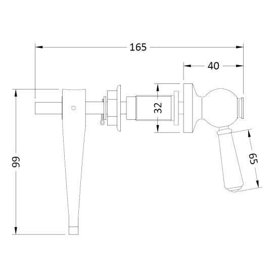 Bayswater Ceramic Cistern Lever