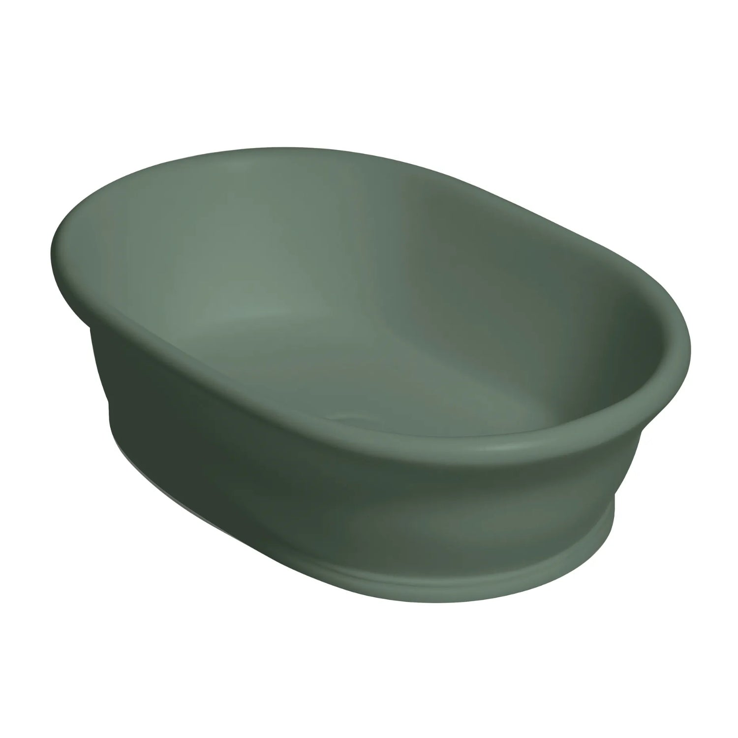 BC Designs Aurelius/Bampton Cian Solid Surface Countertop Basin, 535mm W x 390mm D