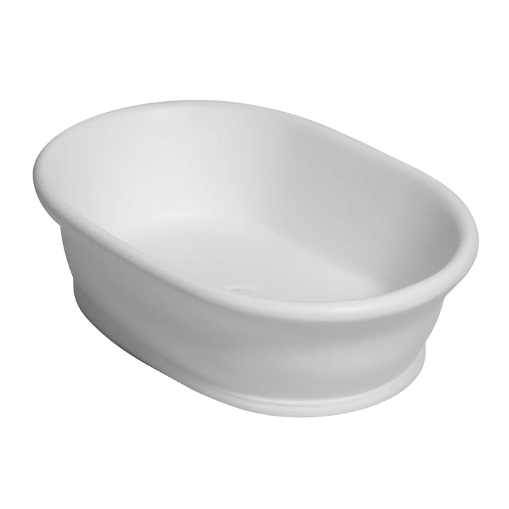 BC Designs Aurelius/Bampton Cian Solid Surface Countertop Basin, 535mm W x 390mm D