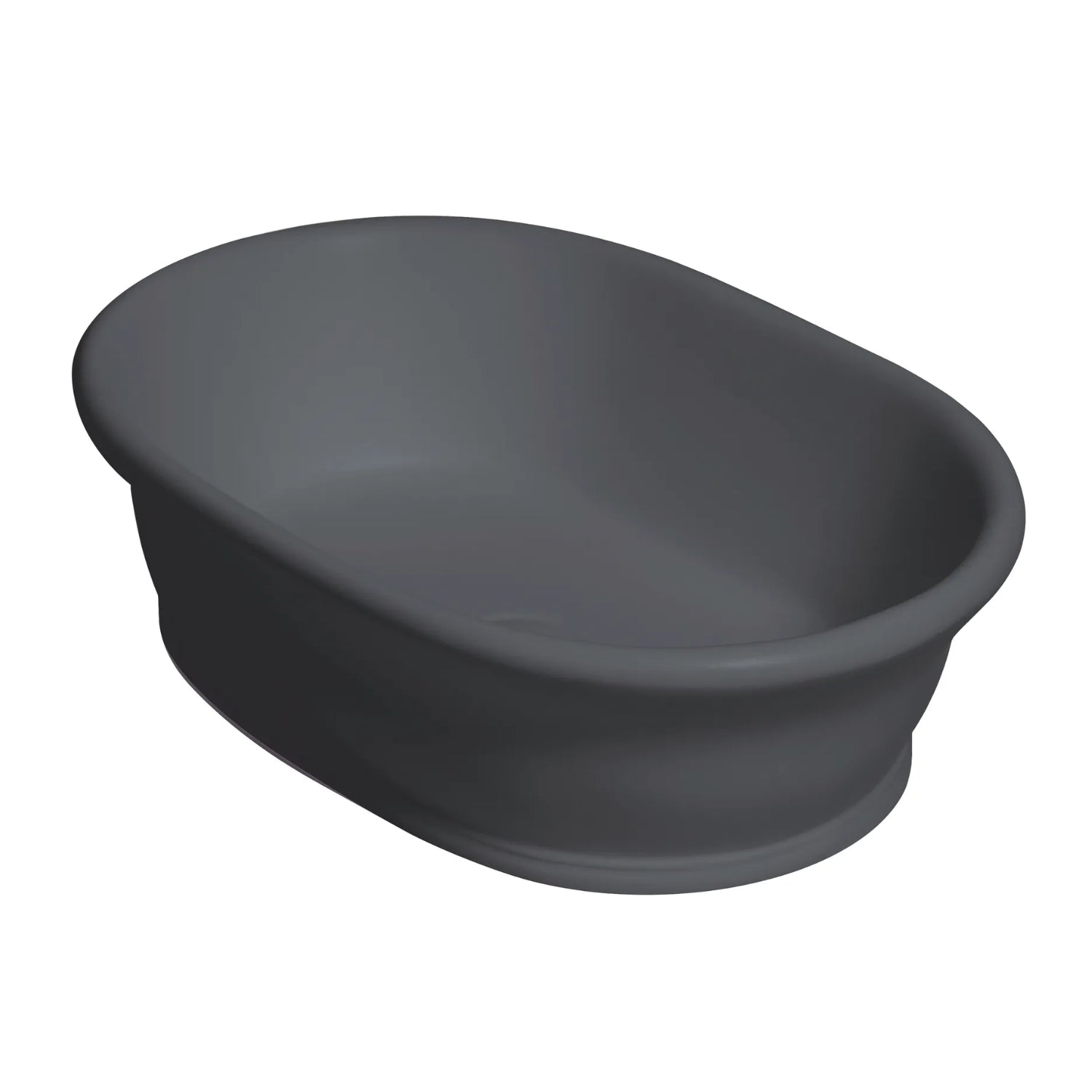 BC Designs Aurelius/Bampton Cian Solid Surface Countertop Basin, 535mm W x 390mm D