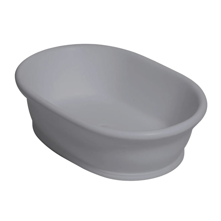 BC Designs Aurelius/Bampton Cian Solid Surface Countertop Basin, 535mm W x 390mm D