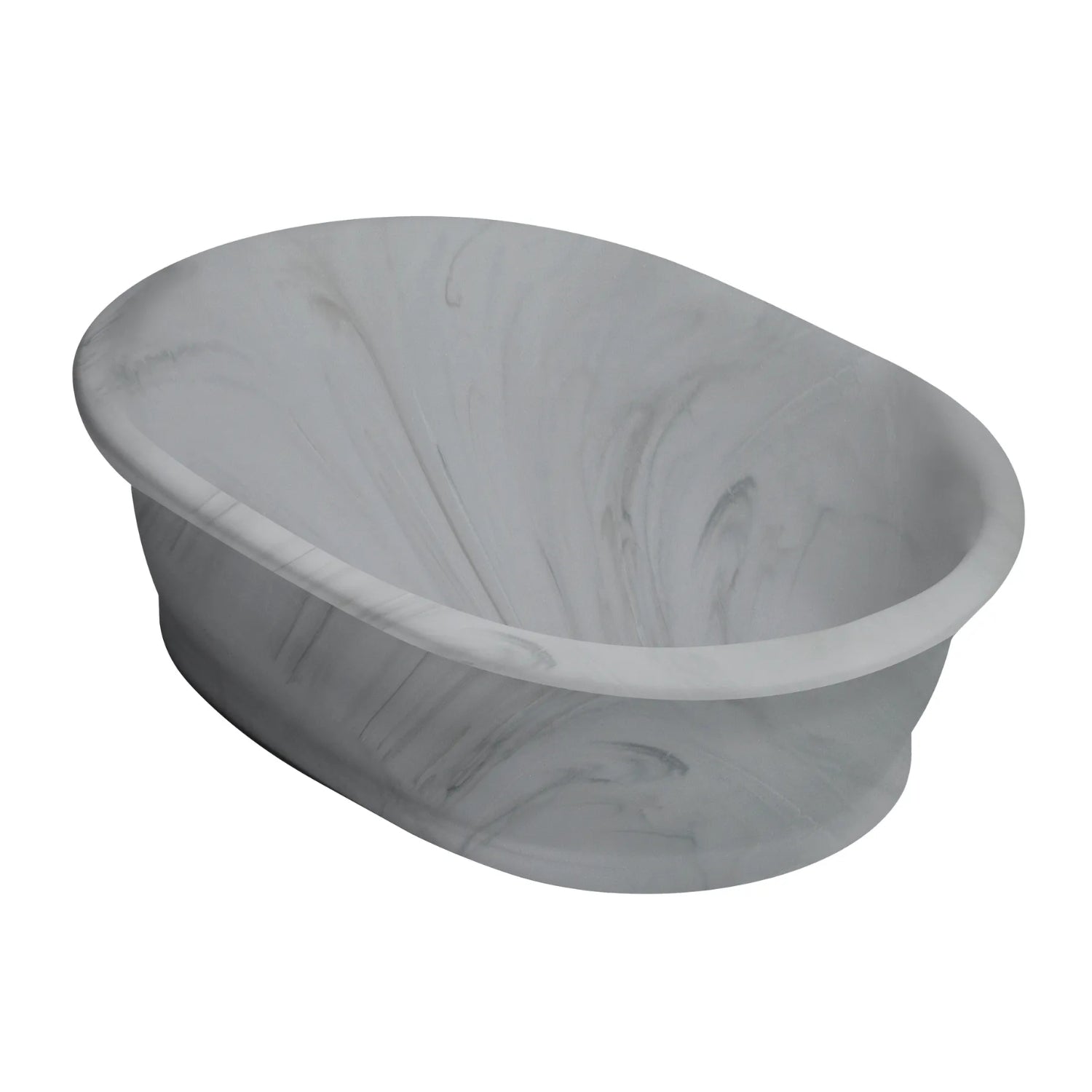 BC Designs Aurelius/Bampton Cian Solid Surface Countertop Basin, 535mm W x 390mm D