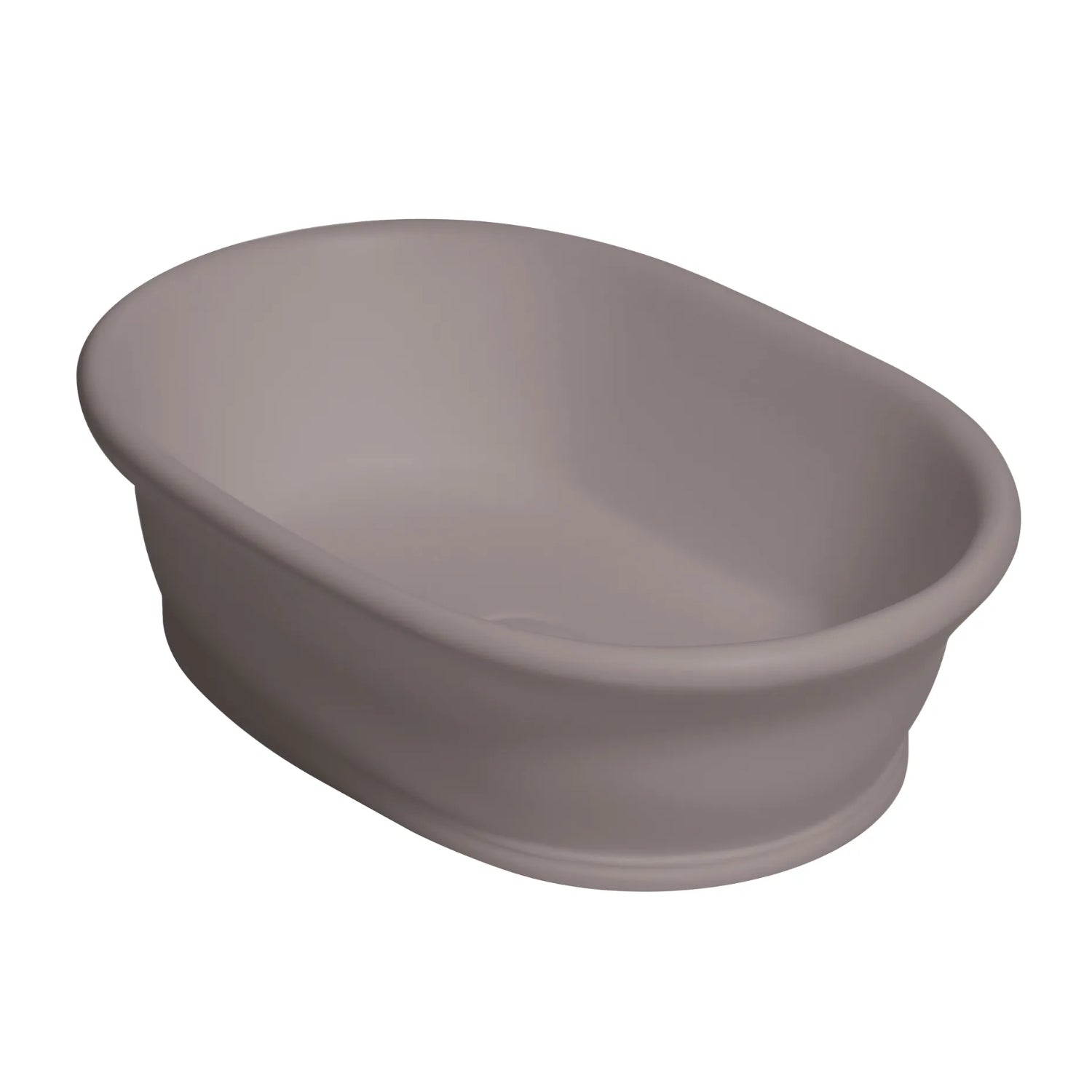 BC Designs Aurelius/Bampton Cian Solid Surface Countertop Basin, 535mm W x 390mm D