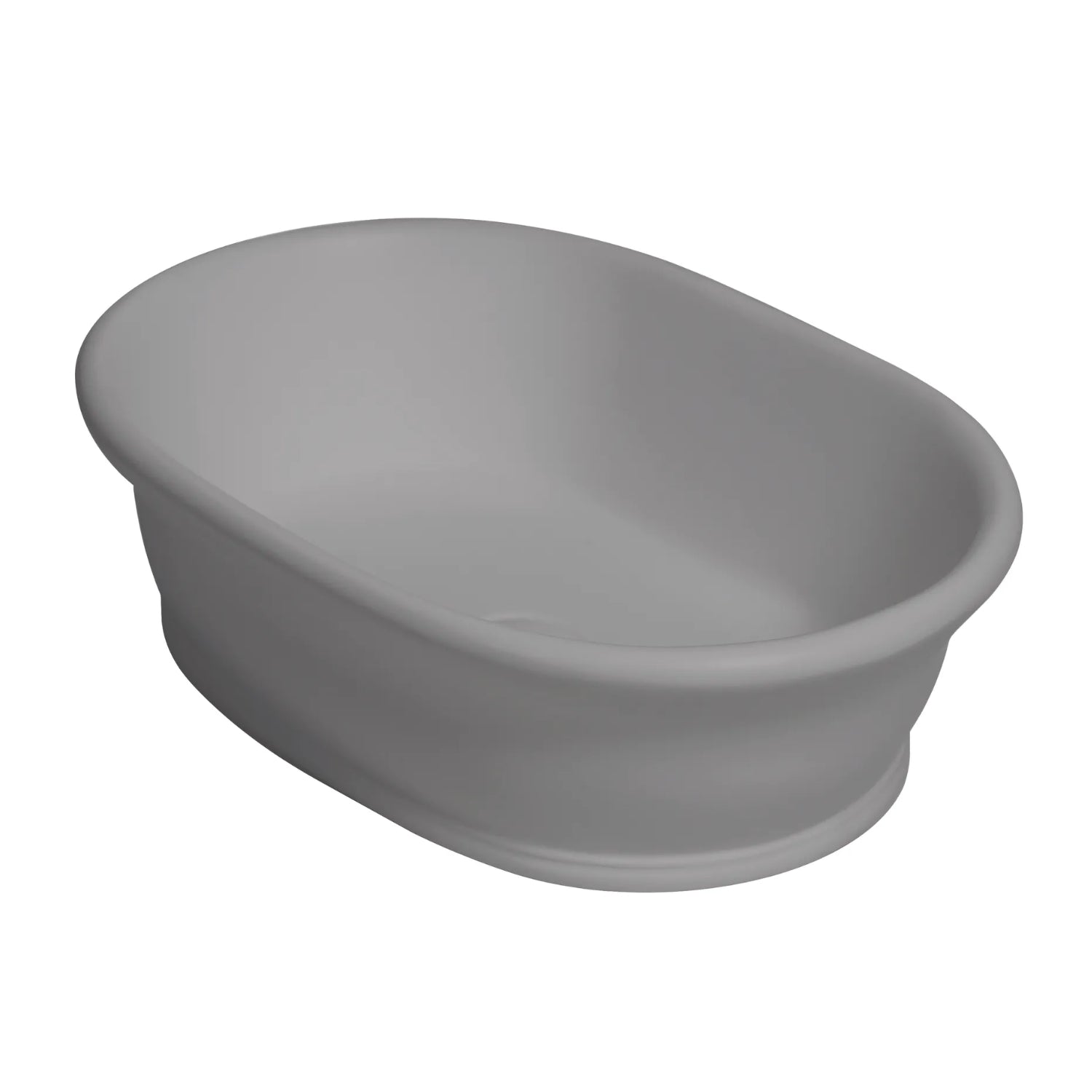 BC Designs Aurelius/Bampton Cian Solid Surface Countertop Basin, 535mm W x 390mm D