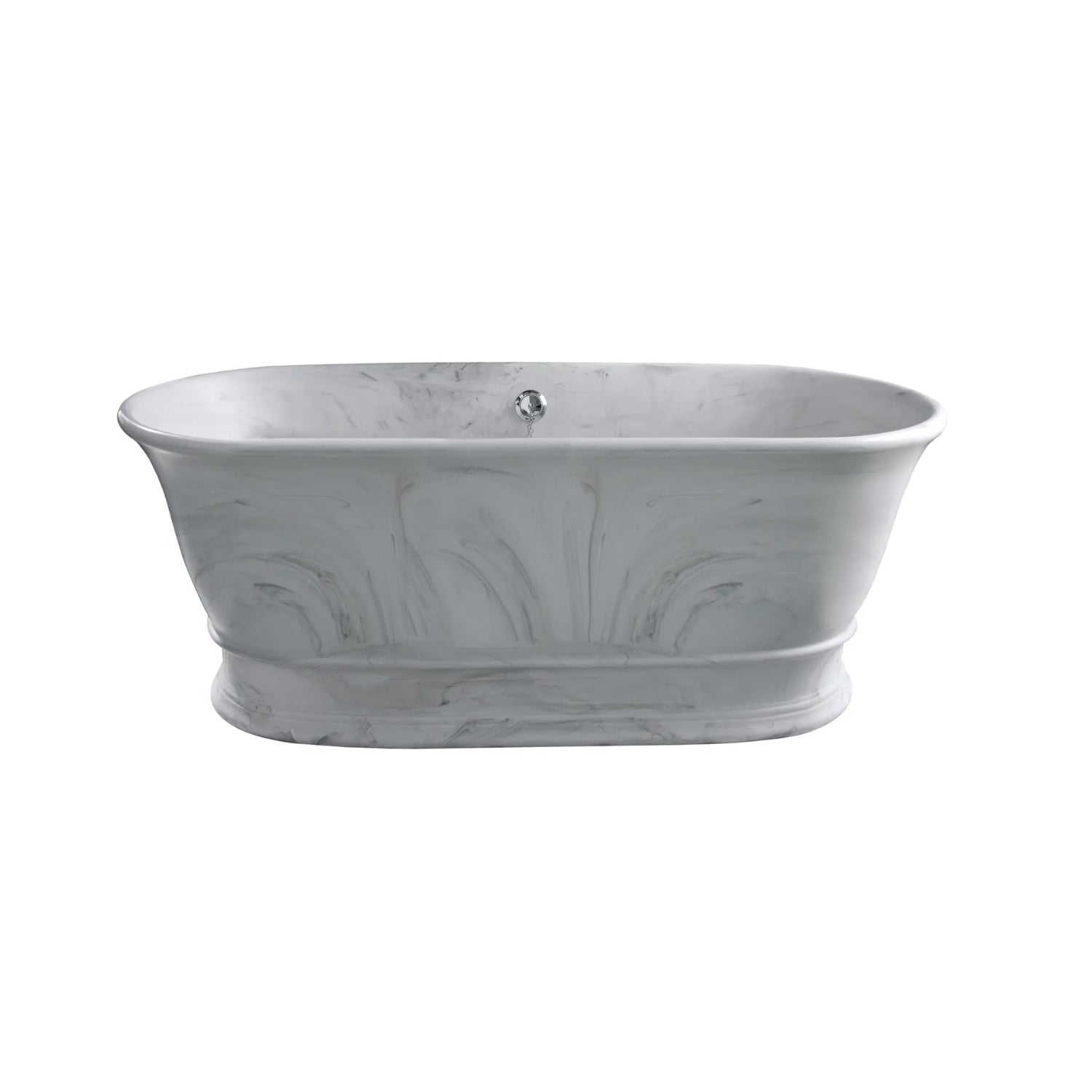 BC Designs Bampton Cian Solid Surface Freestanding Bath - 1555mm L x 740mm W