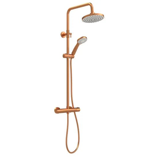 BC Designs Chlemsford Thermostatic Bar Shower With Kit Copper