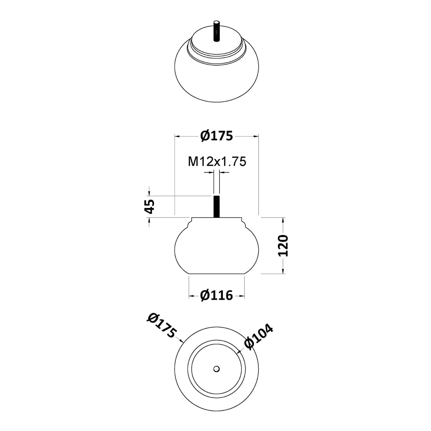 BC Designs Cian Solid Surface Bun Feet For Senator Bath