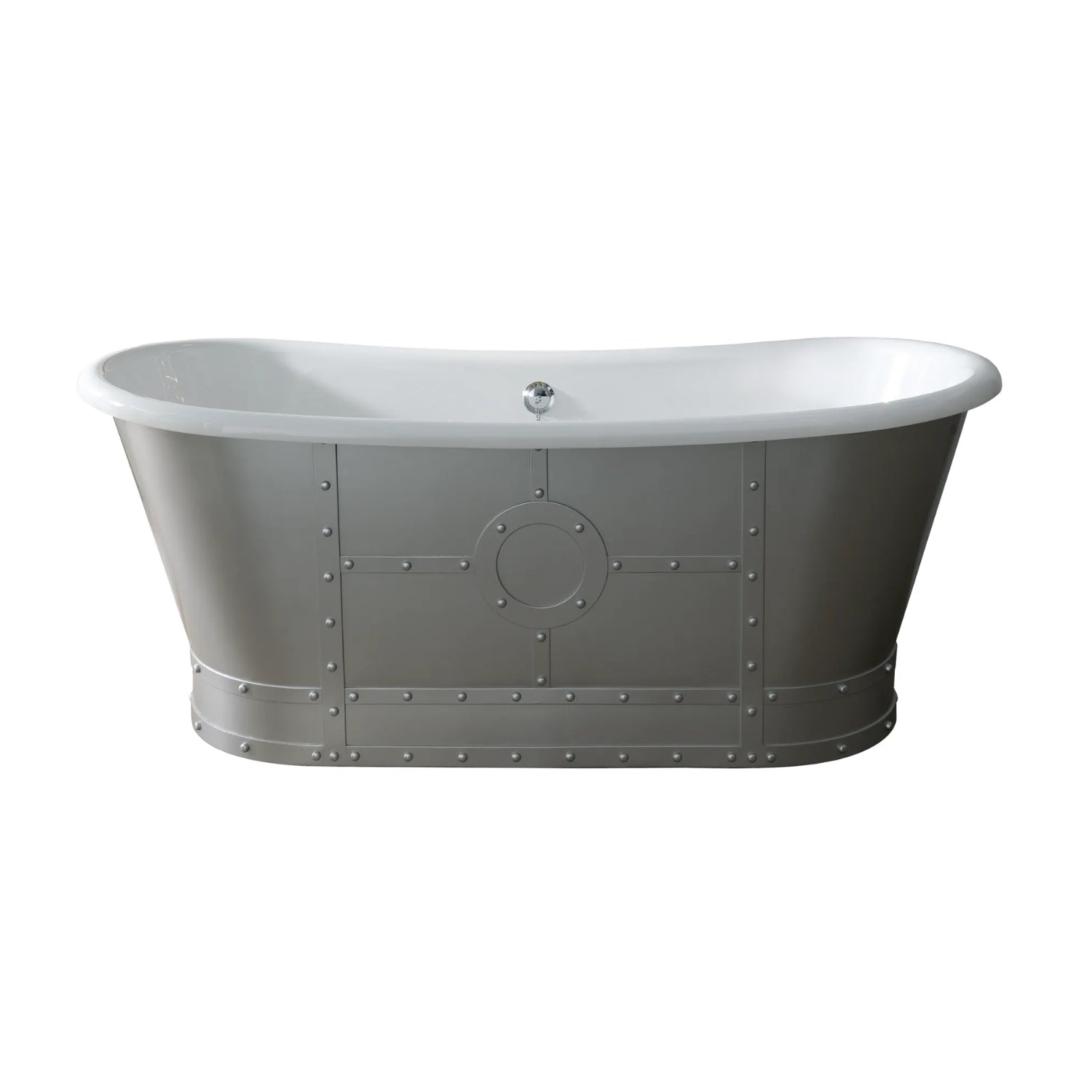 BC Designs Industrial Freestanding Floor Mounted Boat Bath - 1710mm H x 690mm W