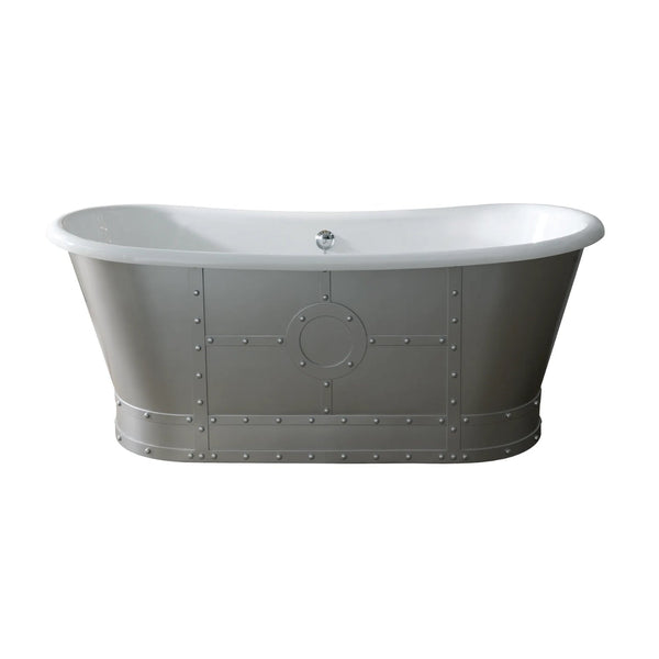 BC Designs Industrial Freestanding Floor Mounted Boat Bath - 1710mm H x 690mm W