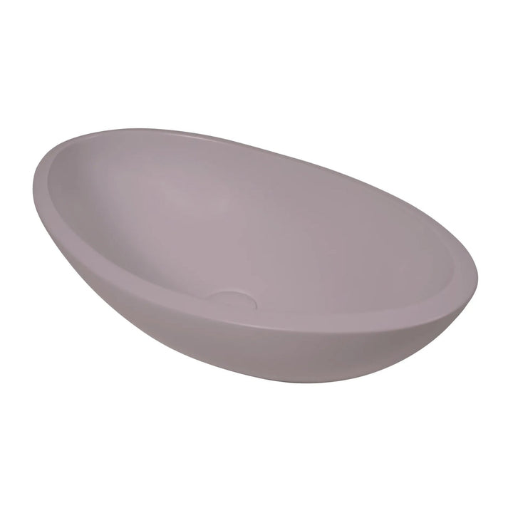 BC Designs Kurv Vanity Top Mounted Cian Solid Surface Countertop Basin - 615mm H x 360mm W