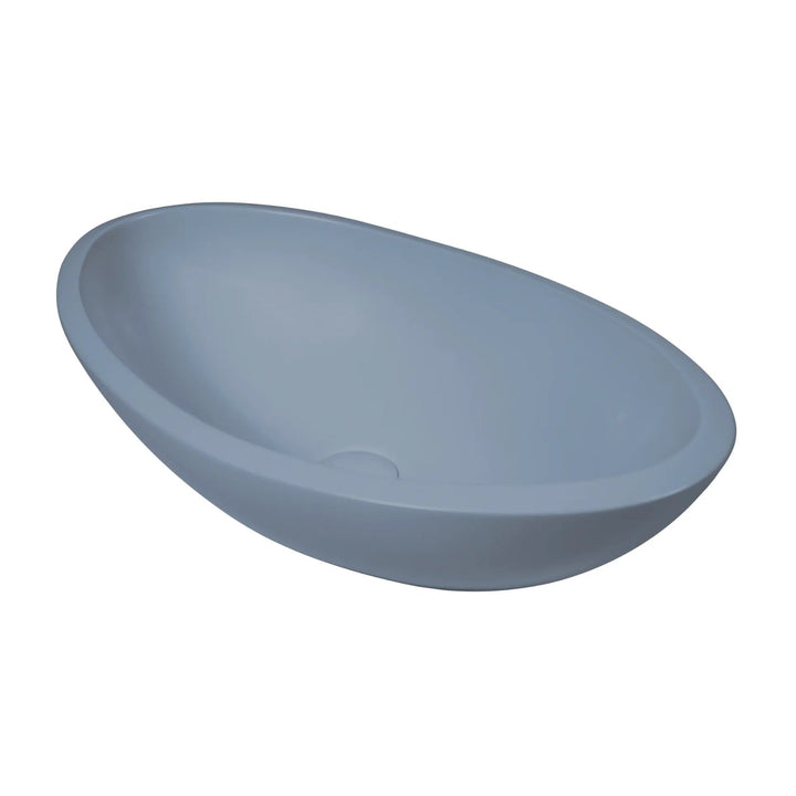 BC Designs Kurv Vanity Top Mounted Cian Solid Surface Countertop Basin - 615mm H x 360mm W