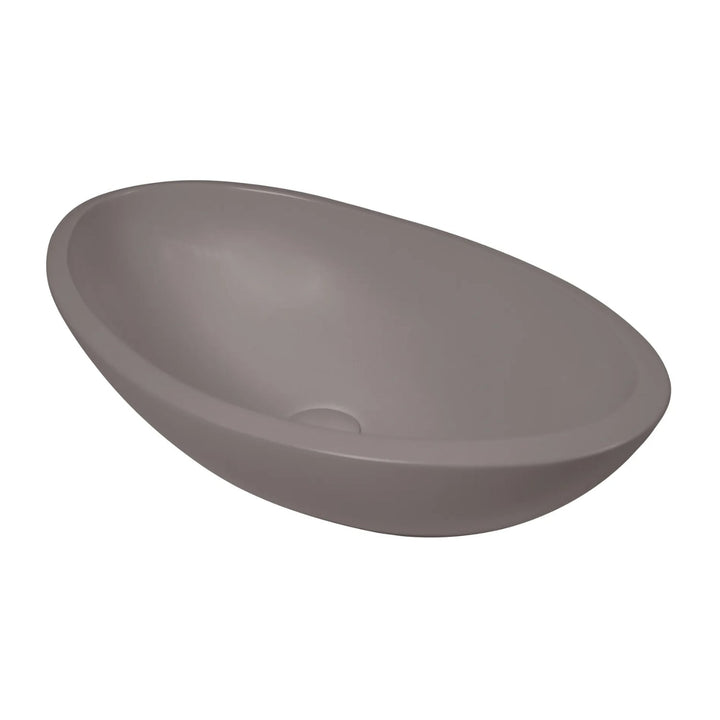 BC Designs Kurv Vanity Top Mounted Cian Solid Surface Countertop Basin - 615mm H x 360mm W