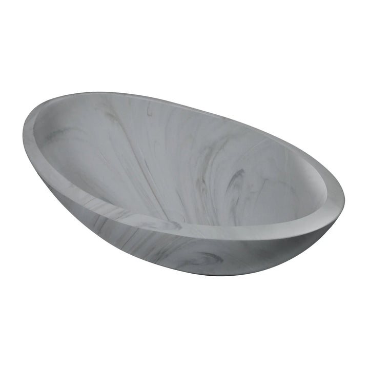 BC Designs Kurv Vanity Top Mounted Cian Solid Surface Countertop Basin - 615mm H x 360mm W