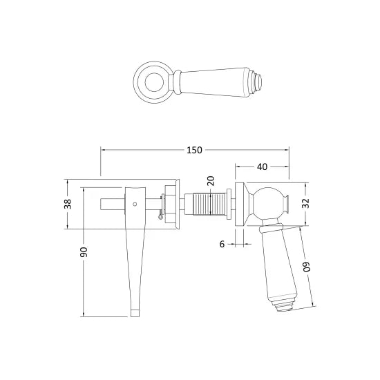 BC Designs Lever Handle for Close Coupled/Low Level Cistern
