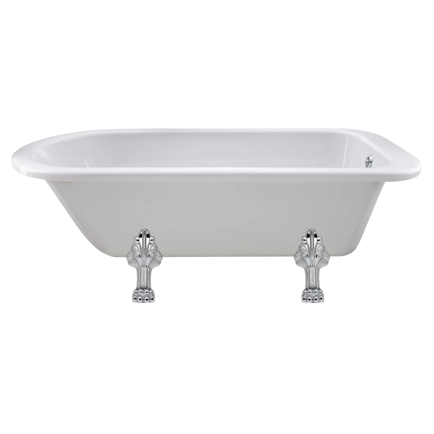 BC Designs Mistley Single Ended Bath with Feet Set 2 and Overflow - 1700mm L x 750mm W, White