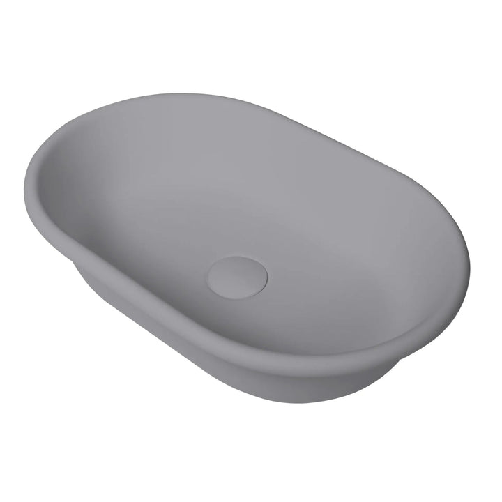 BC Designs Omnia Vanity Top Mounted Cian Solid Surface Basin - 530mm W x 360mm D