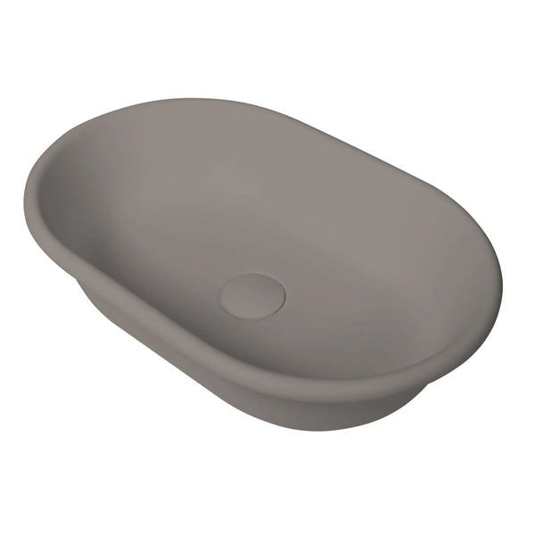 BC Designs Omnia Vanity Top Mounted Cian Solid Surface Basin - 530mm W x 360mm D