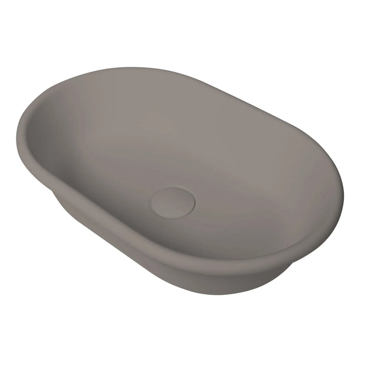 BC Designs Omnia Vanity Top Mounted Cian Solid Surface Basin - 530mm W x 360mm D