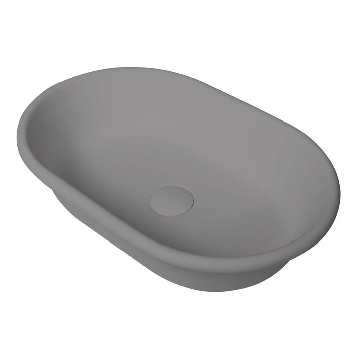 BC Designs Omnia Vanity Top Mounted Cian Solid Surface Basin - 530mm W x 360mm D