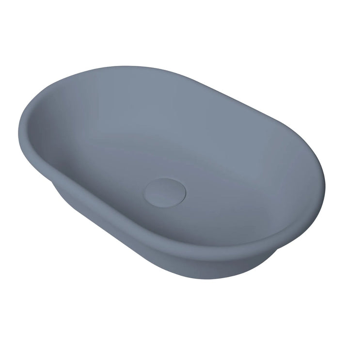 BC Designs Omnia Vanity Top Mounted Cian Solid Surface Basin - 530mm W x 360mm D