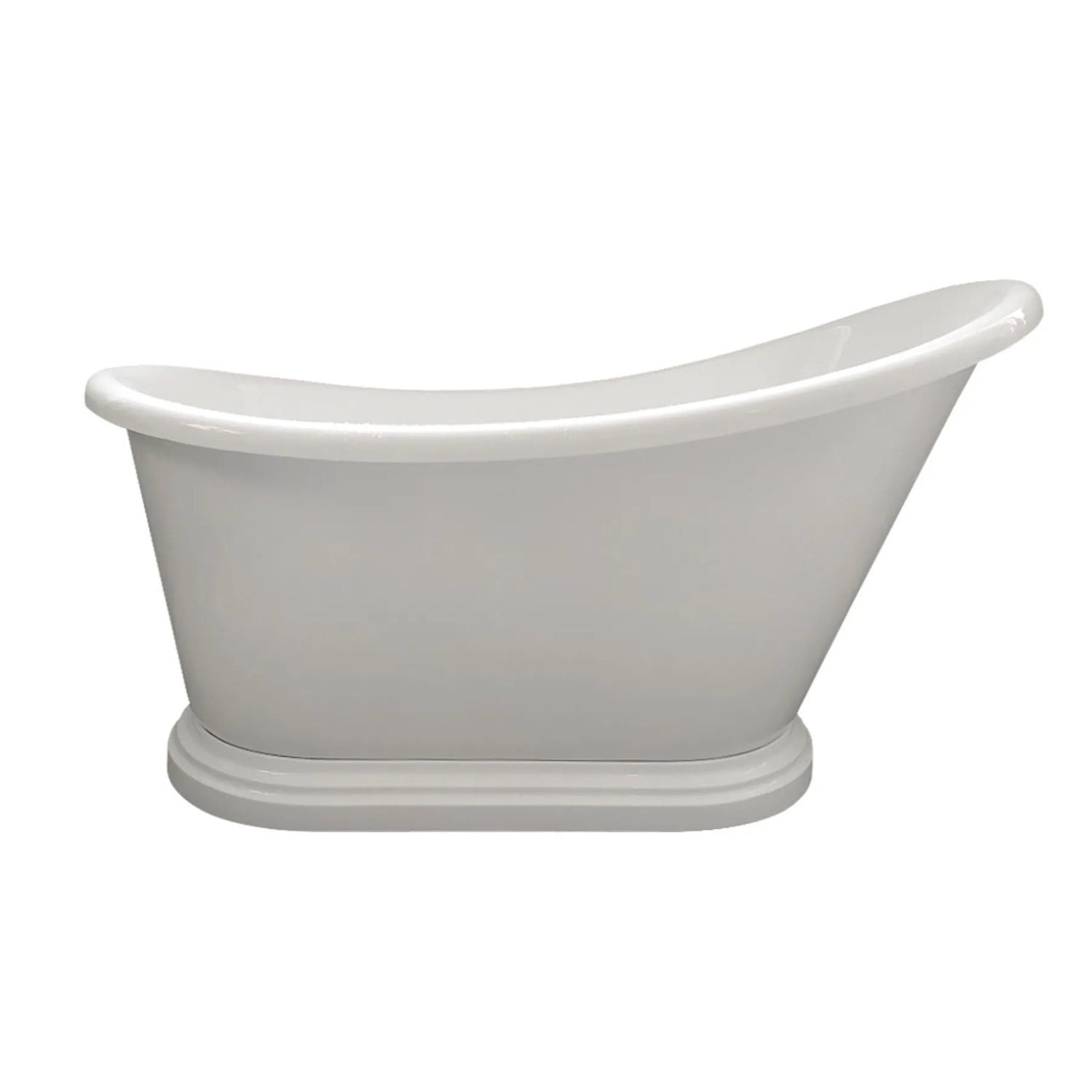 BC Designs Penny Freestanding Acrylic Traditional Slipper Bath 1360mm, Gloss White