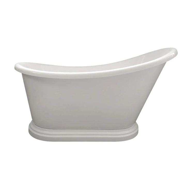 BC Designs Penny Freestanding Acrylic Traditional Slipper Bath 1360mm, Gloss White
