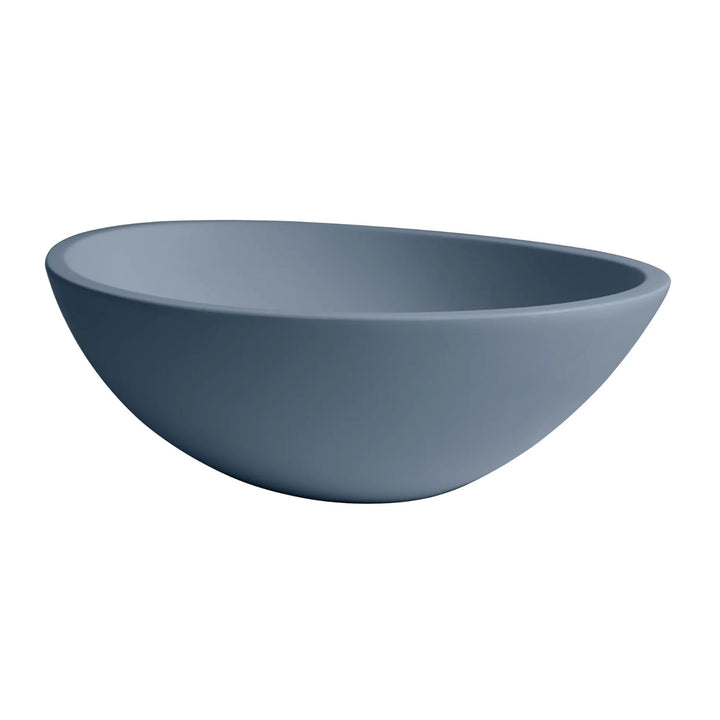BC Designs Tasse/Gio Vanity Cian Solid Surface Countertop Basin - 575mm W x 145mm D