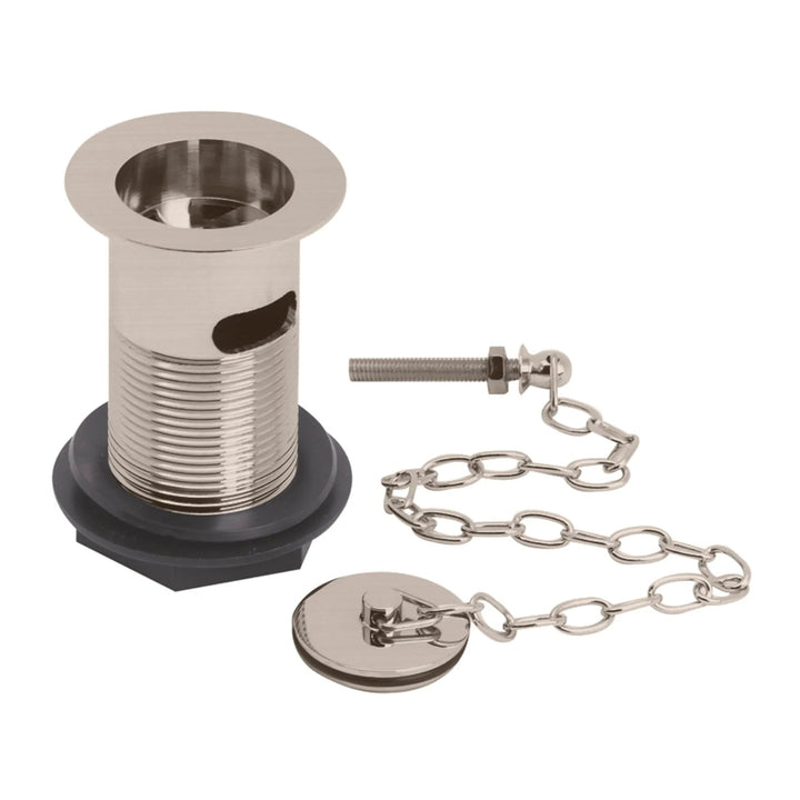 BC Designs Traditional Brass Slotted Basin Waste with Plug and Link Chain
