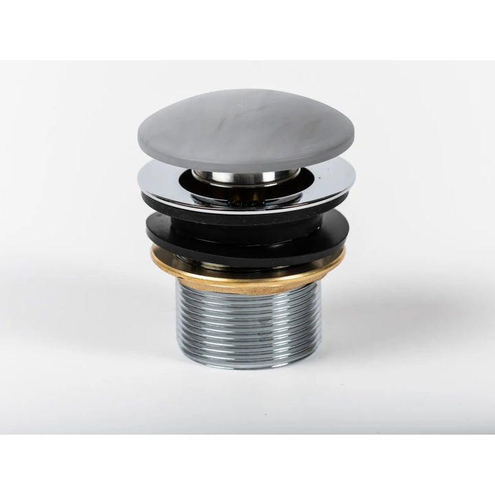 BC Designs Unslotted Brass Push Down Basin Waste