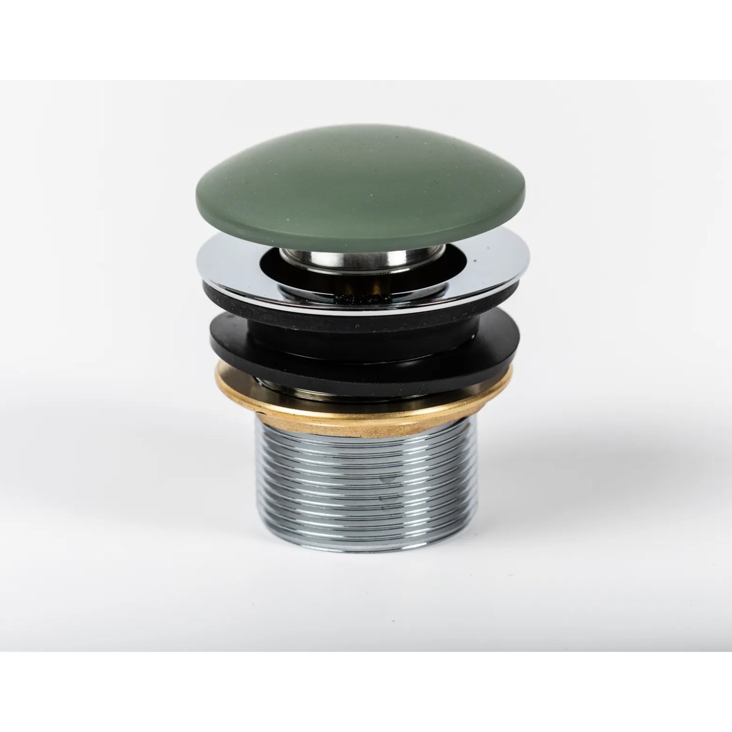 BC Designs Unslotted Brass Push Down Basin Waste