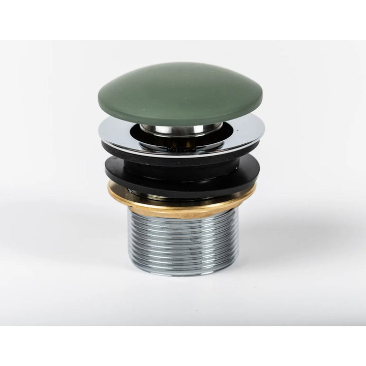 BC Designs Unslotted Brass Push Down Basin Waste