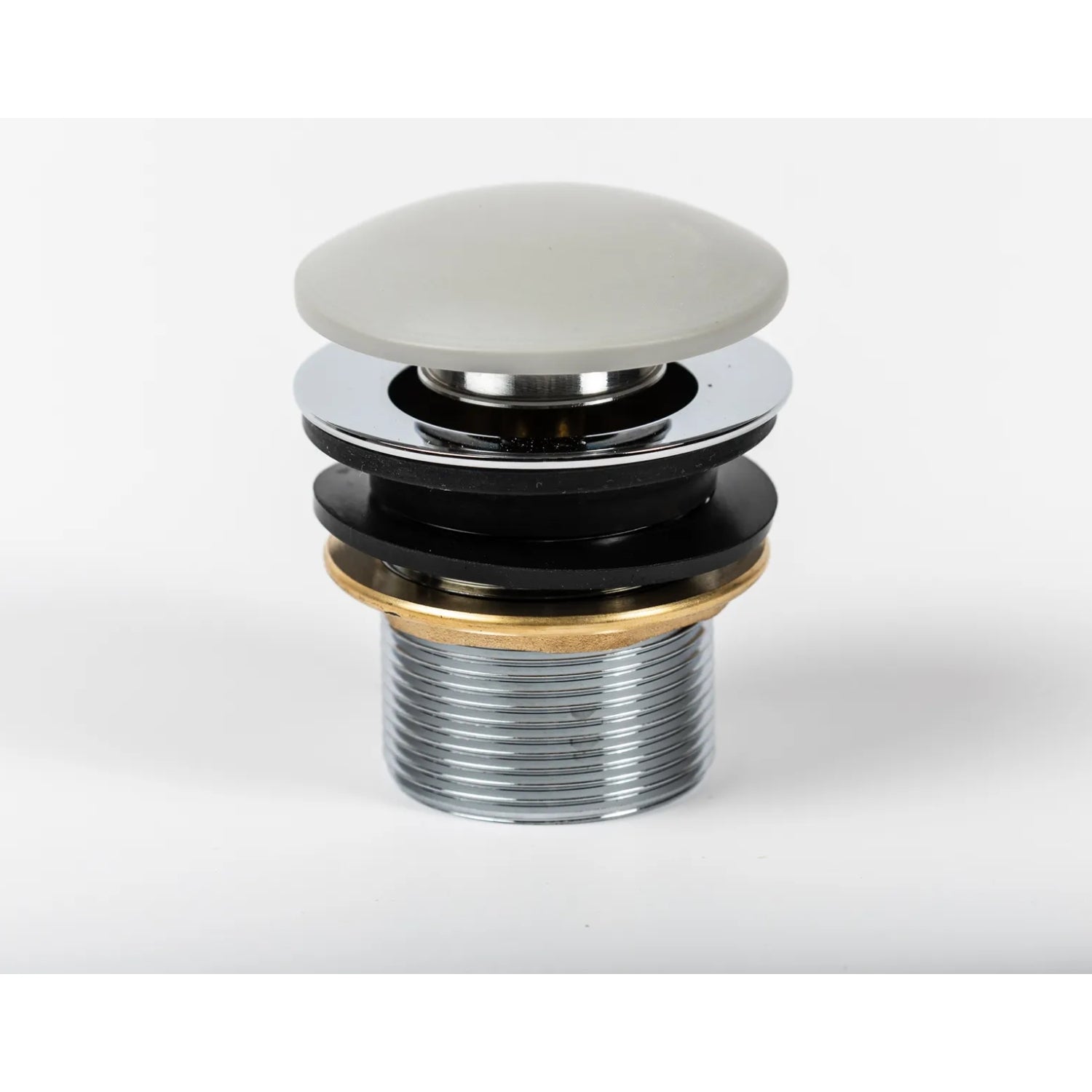 BC Designs Unslotted Brass Push Down Basin Waste