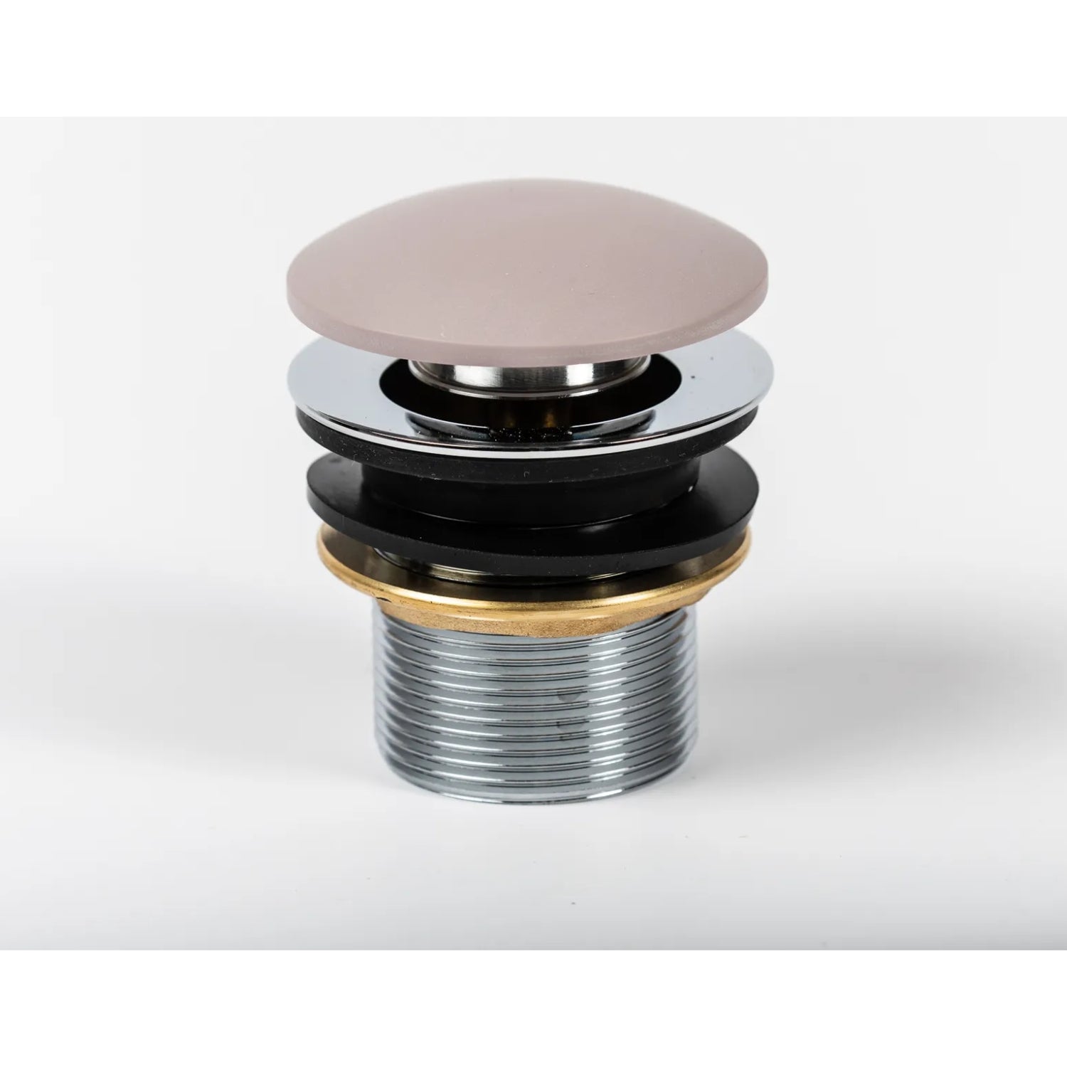 BC Designs Unslotted Brass Push Down Basin Waste