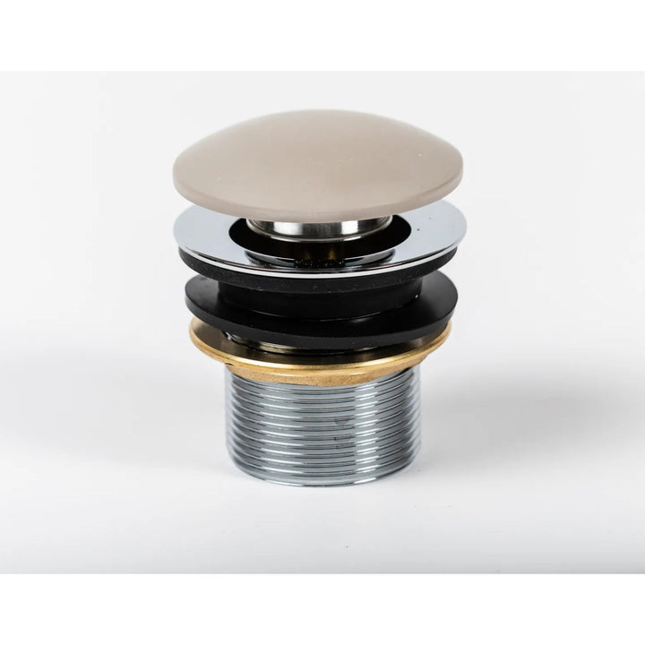 BC Designs Unslotted Brass Push Down Basin Waste