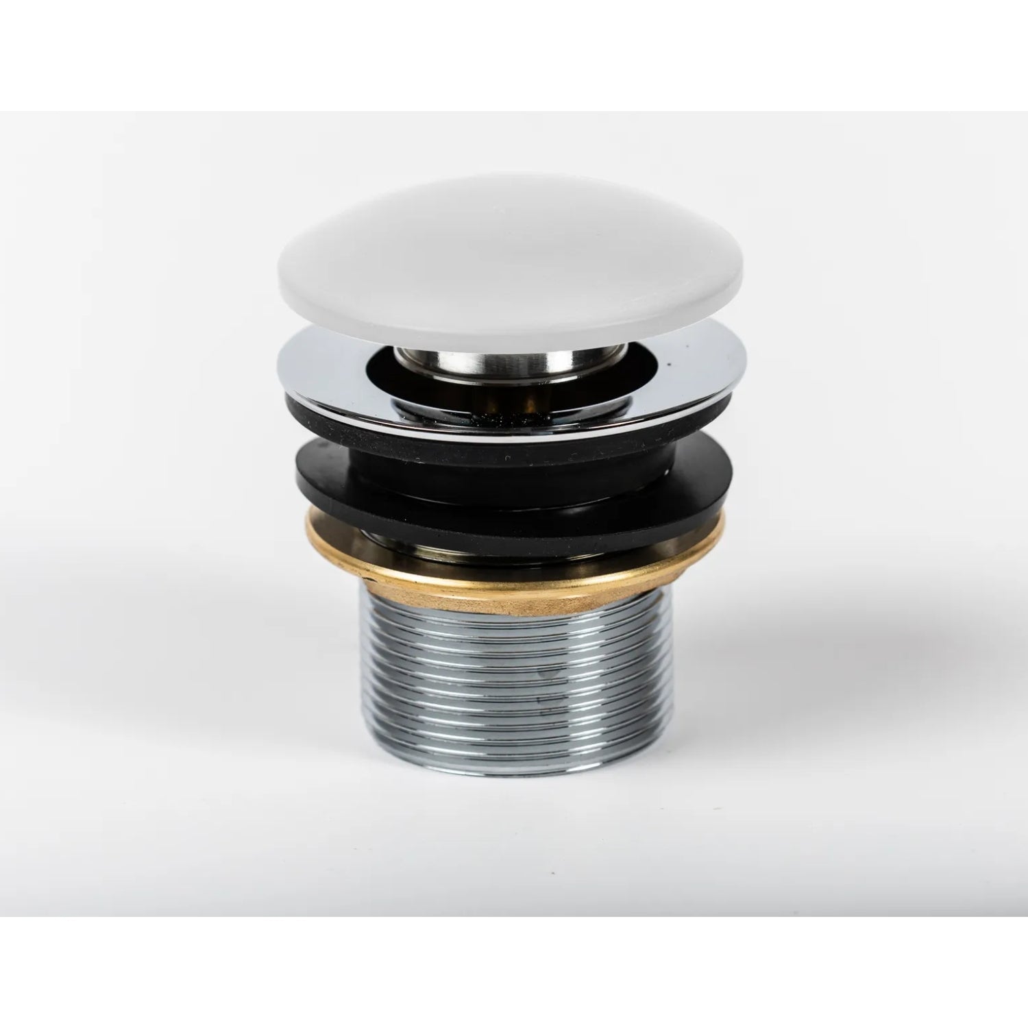BC Designs Unslotted Brass Push Down Basin Waste