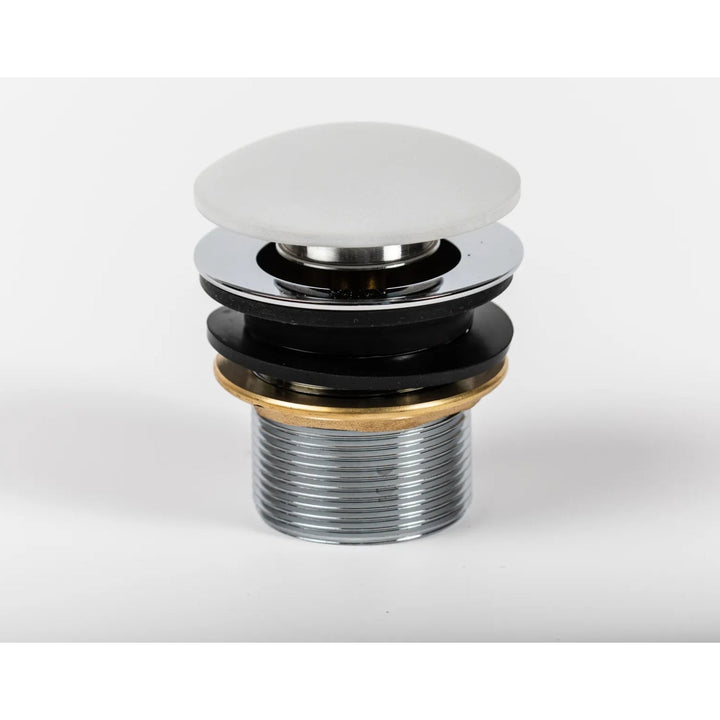 BC Designs Unslotted Brass Push Down Basin Waste