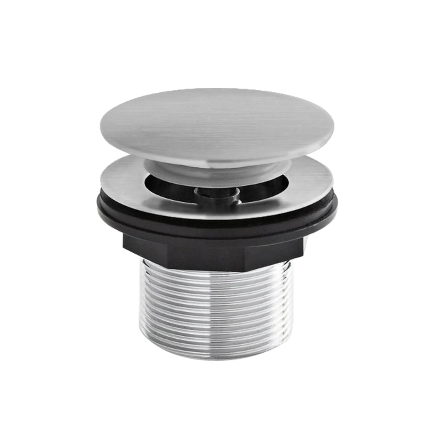 BC Designs Unslotted Brass Push Down Bath Waste, 60mm