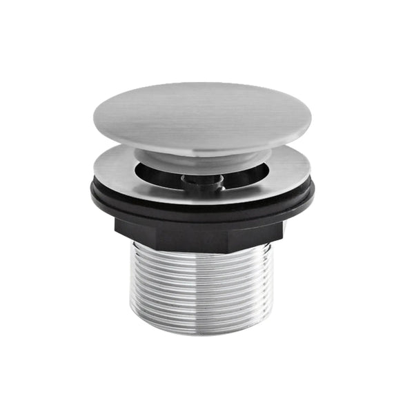 BC Designs Unslotted Brass Push Down Bath Waste, 60mm