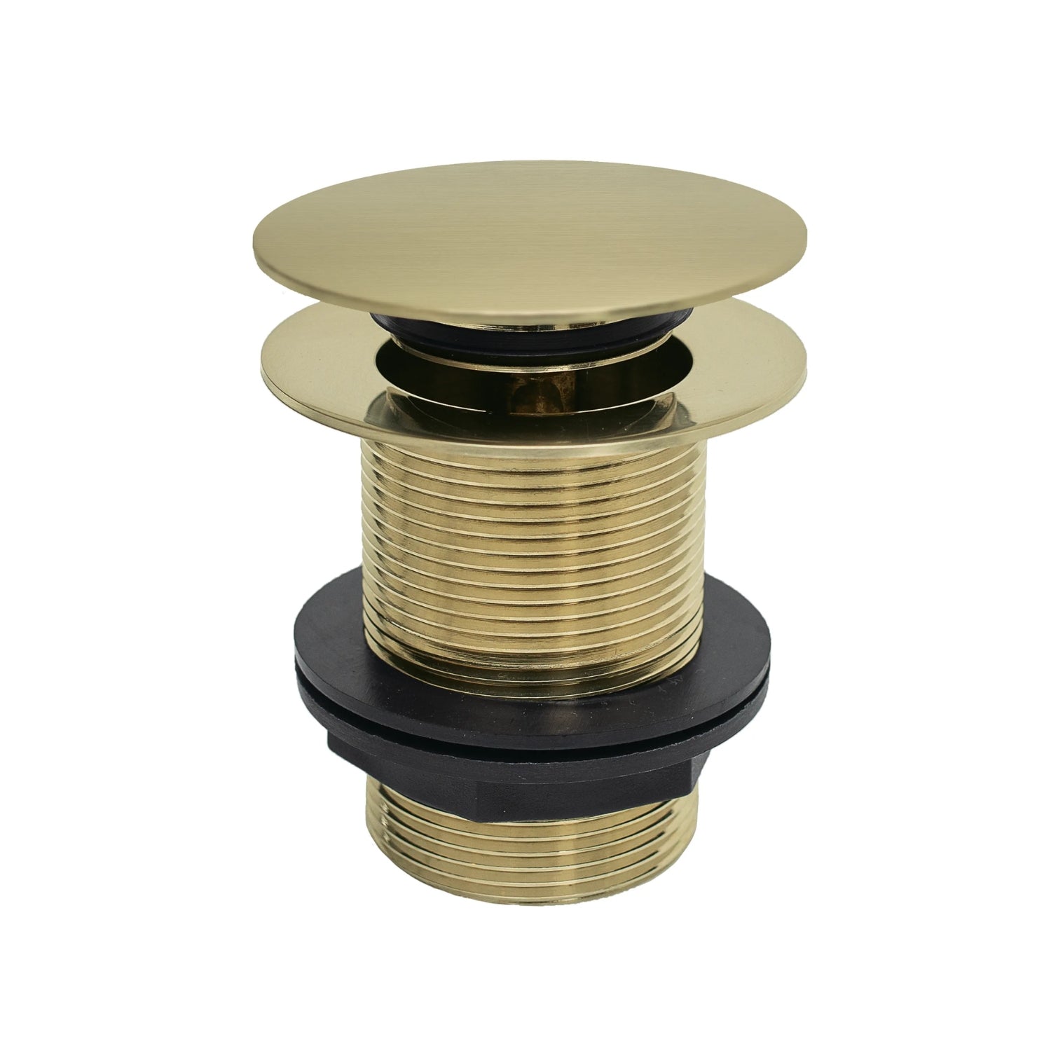 BC Designs Unslotted Brass Push Down Bath Waste, 60mm